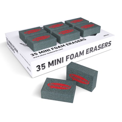 Mini Lightweight Foam Whiteboard Erasers – Pack of 35