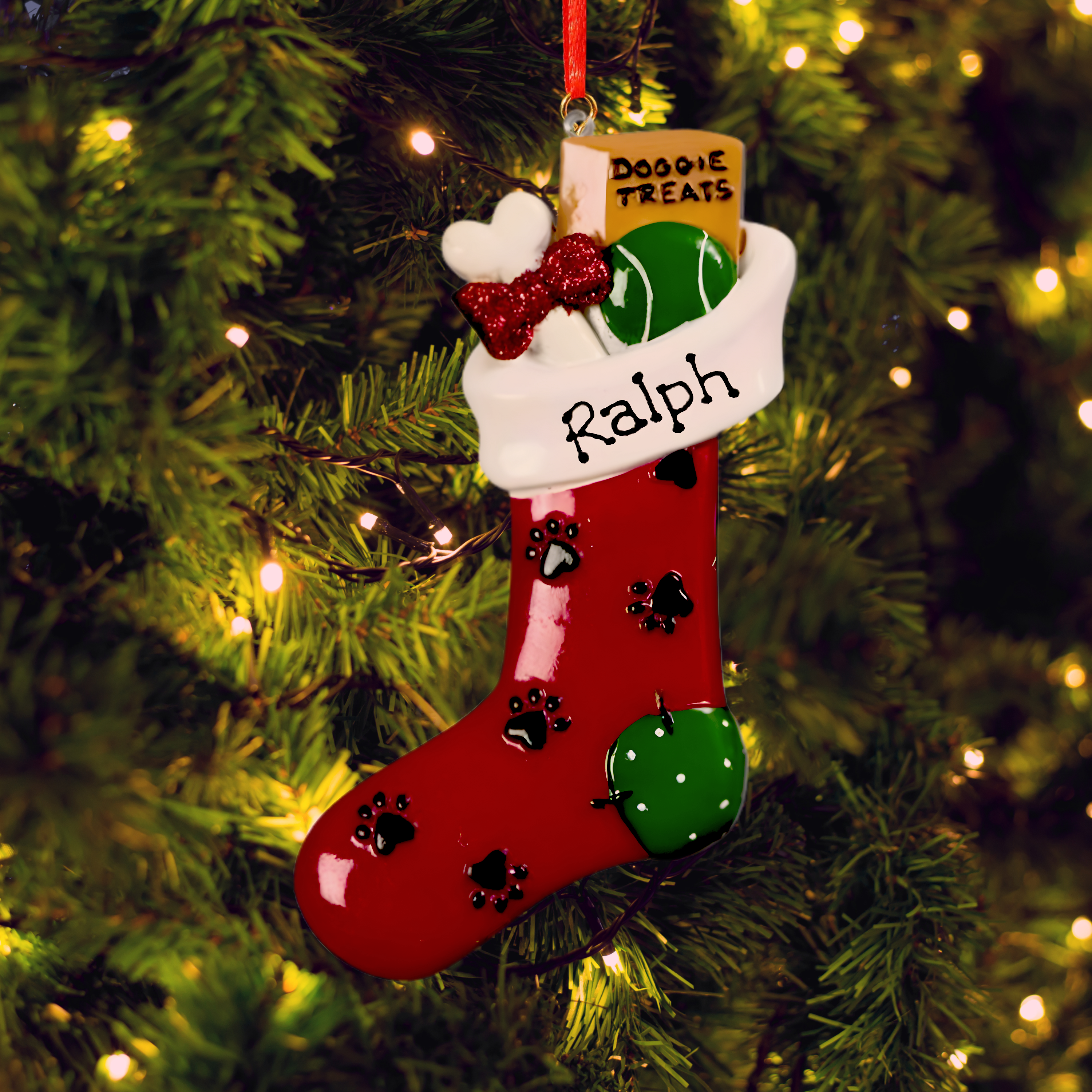 Doggy Stocking - Personalised Pet Christmas Decoration