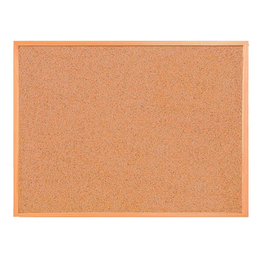 60cm x 80cm Cork Notice Board with Wooden Frame